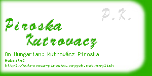 piroska kutrovacz business card